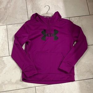 Under Armour Magenta Hoodie with Black Logo
